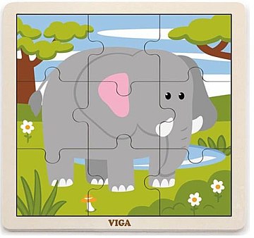 

Пазл "Слон", 9 деталей - Viga Toys (20-643904)