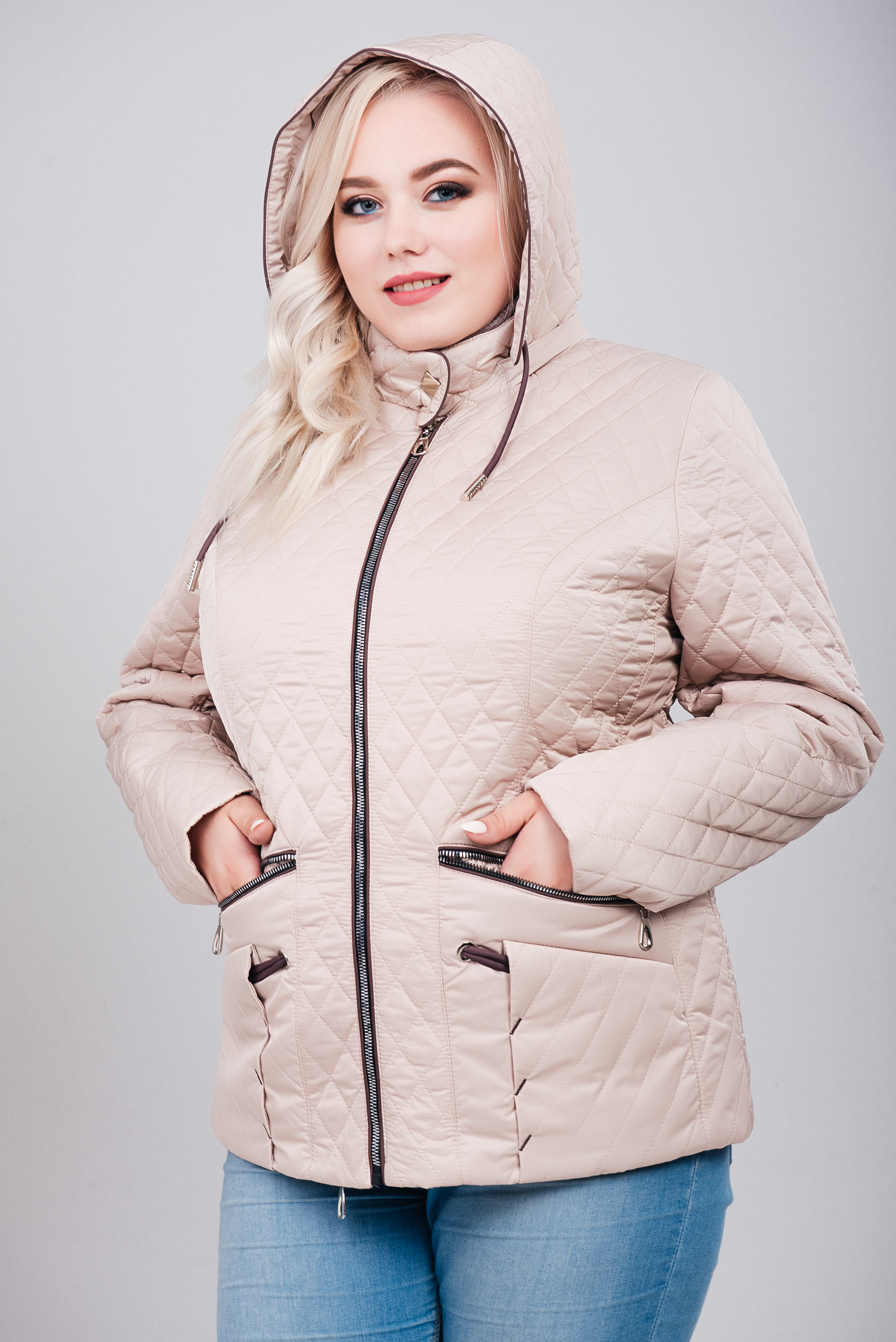 

Женская куртка PoliNika «Злата» 48 Бежевый