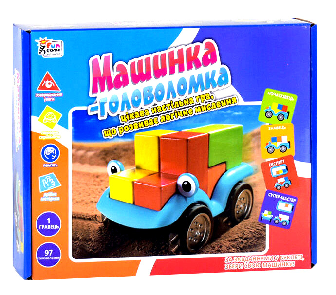 

Розвиваюча гра Машинка - головоломка UKB-B 0043 (12) Fun Game (98322)