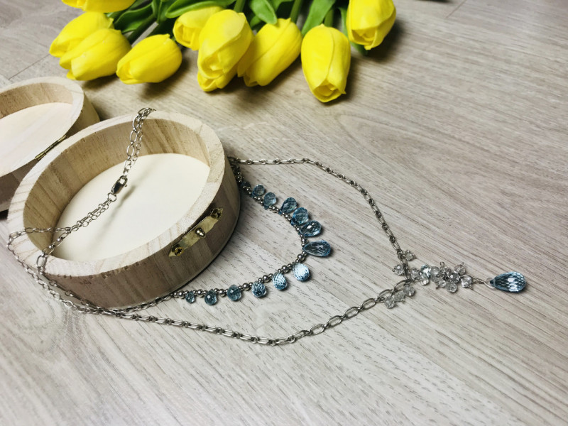

Ожерелье с голубым Жадеитом Sky Jewelry 000501