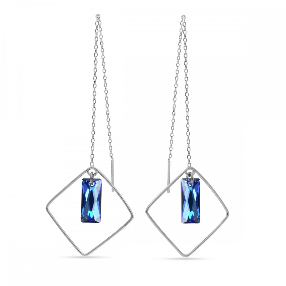 

Серебряные серьги Spark со Swarovski Nixa Square KWSQ646513BB
