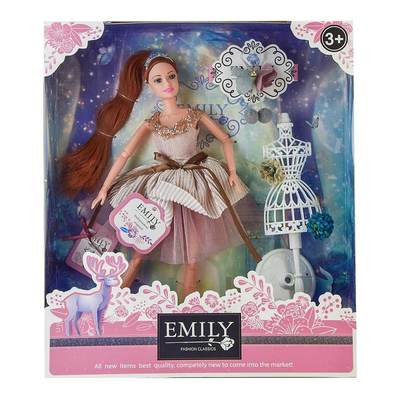 

Кукла Emily в бежевом платье с манекеном (QJ087B) (10-558674)