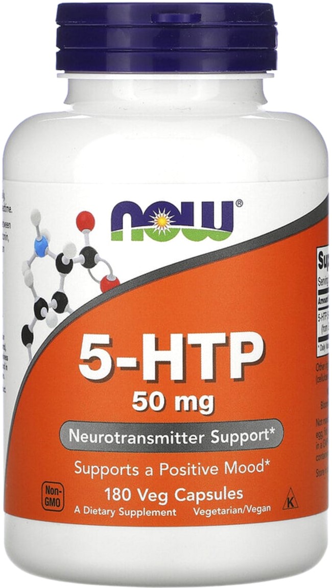 

5-HTP (Гидрокситриптофан), 50 мг, Now Foods 180 вегетарианских капсул (733739001016)