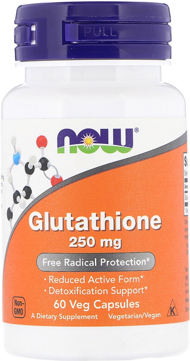 

Глутатион, Glutathione, Now Foods 250 мг, 60 вегетарианских капсул (733739000965)