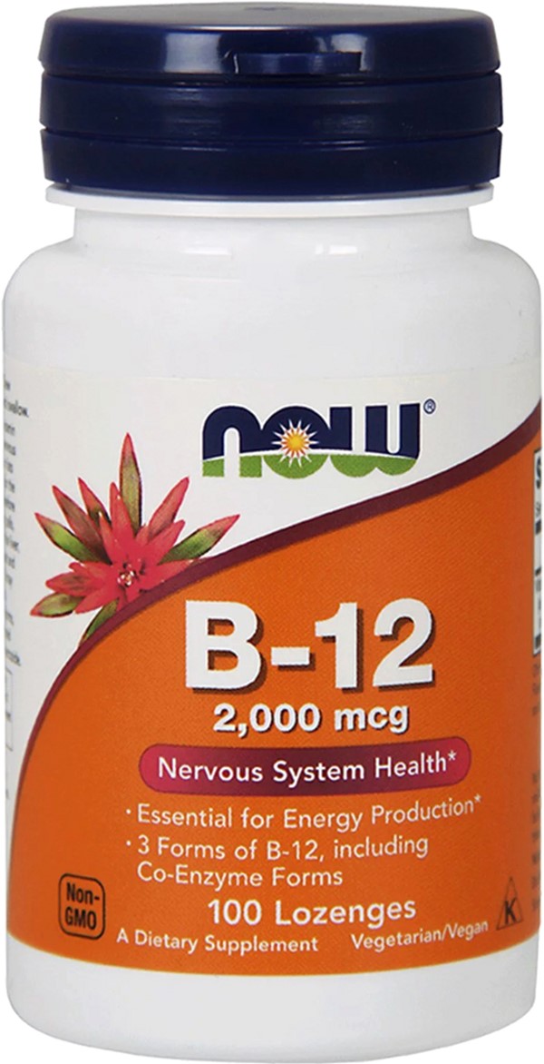 

Витамин B-12, Vitamin B-12, Now Foods 2000 мкг, 100 леденцов (733739004598)