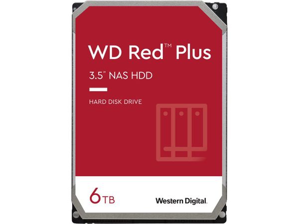 

Жесткий диск Western Digital Red Plus 6TB 5400 rpm 128 MB WD60EFZX 3.5 SATA III HDD