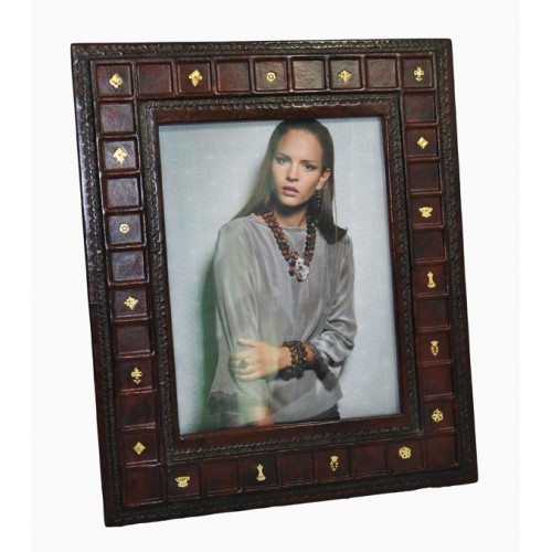 

Кожаная фоторамка Florentia Siena with Gold 18x24 см Коричневая