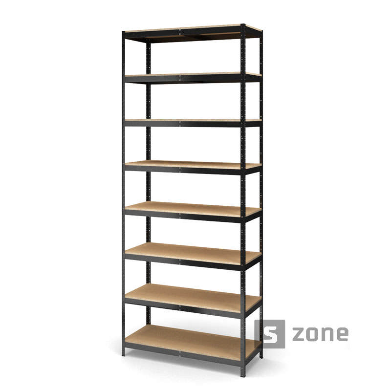 

Стеллаж 300x140x90 см, Харди-Про, Черный, 8 полок ДСП, до 120 кг/полку (Харди-Про-23188, металлический, модульный, полочный, разборной для дома, офиса, кладовки, гаража, магазина, склада)/Стелаж металевий для дому, офісу, комори, складу