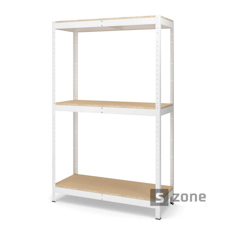 

Стеллаж 140x130x90 см, Харди-Про, Белый, 3 полки ДСП, до 120 кг/полку (Харди-Про-16237, металлический, модульный, полочный, разборной для дома, офиса, кладовки, гаража, магазина, склада)/Стелаж металевий для дому, офісу, комори, складу