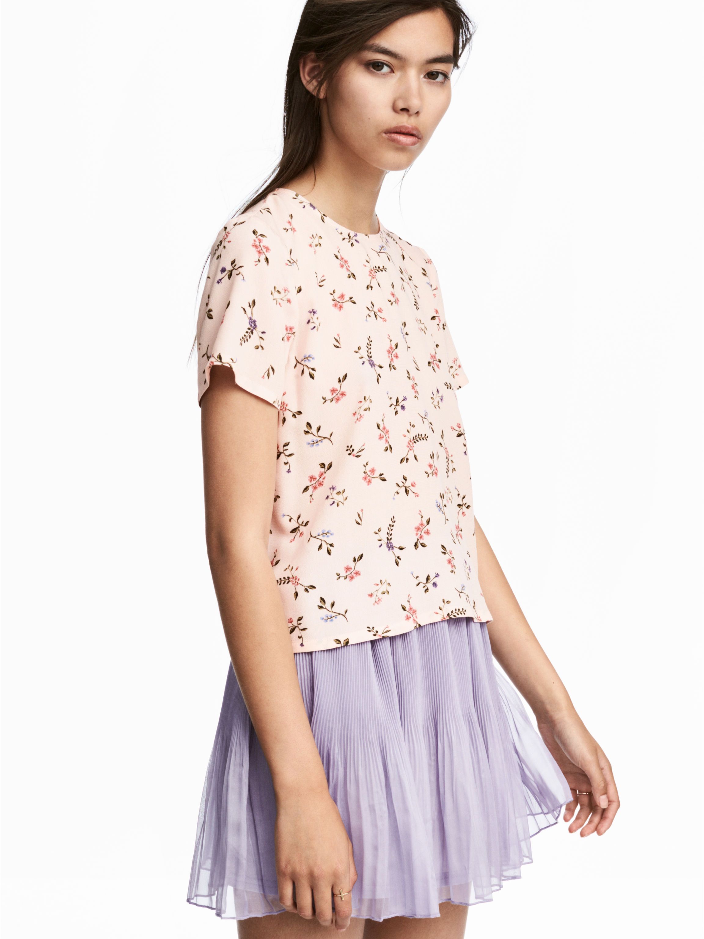 

Блузка H&M 4255266-ABCD 38 Розовая с разноцветным