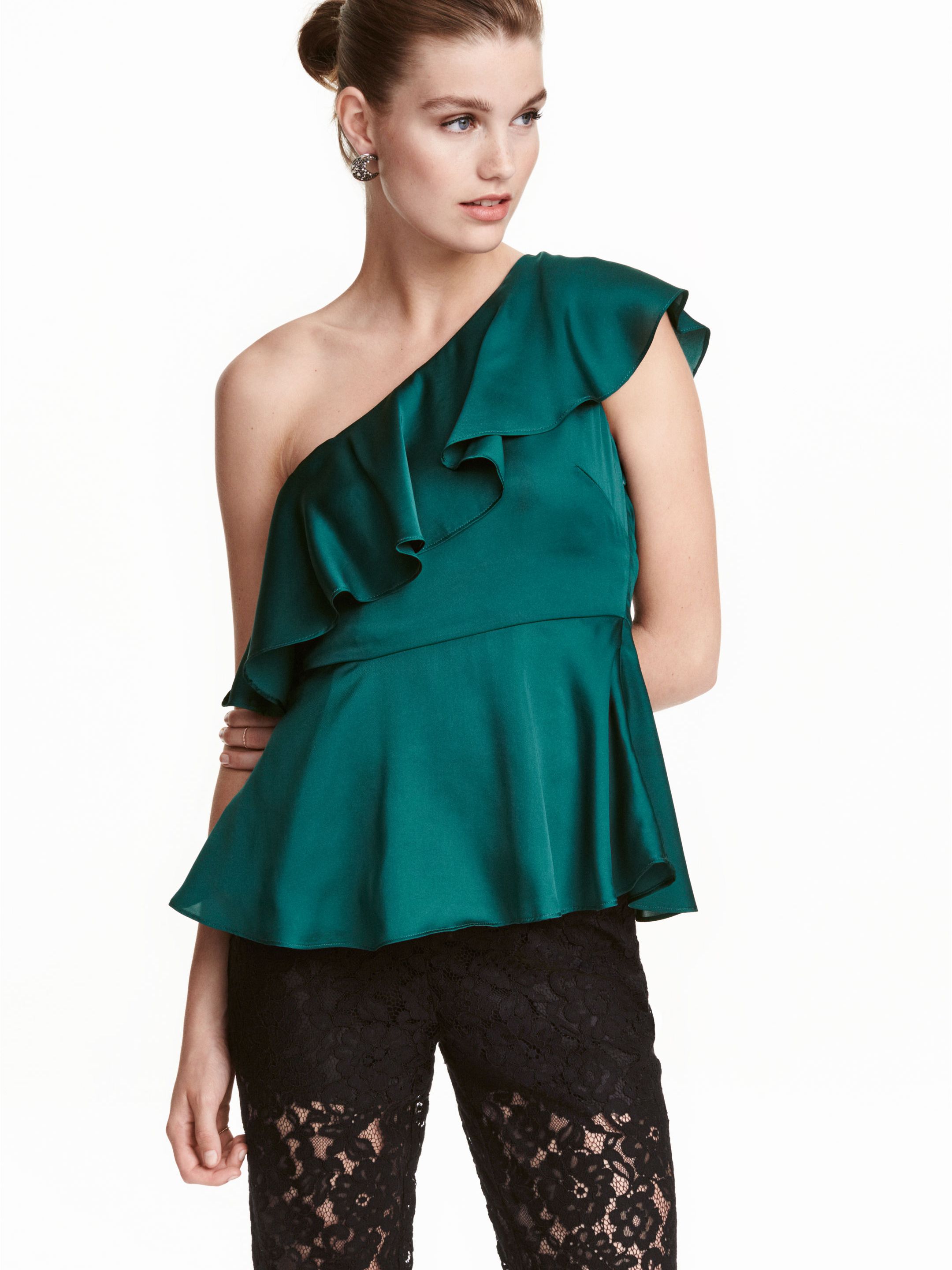 

Топ H&M 4008574-ACXO 36 Темно-зеленый