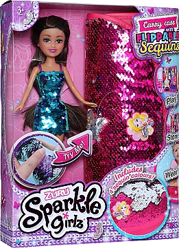 

Кукла с сумочкой, голубое платье - Sparkle girlz (20-970138)