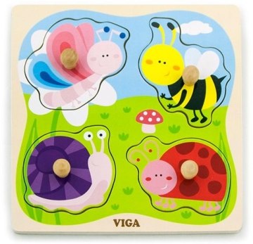 

Пазл деревянный "Насекомые" - Viga Toys (20-493279)
