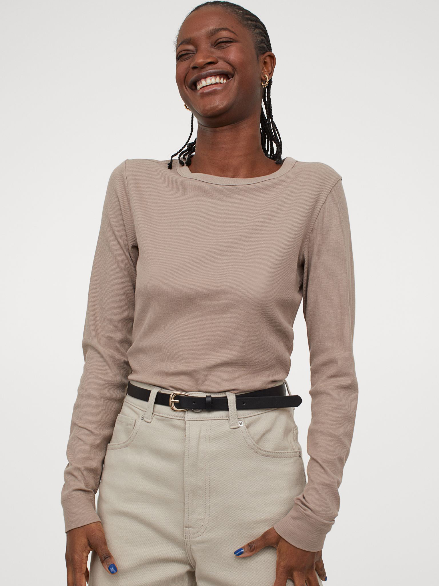 

Лонгслив H&M 9062582sm S Бежевый