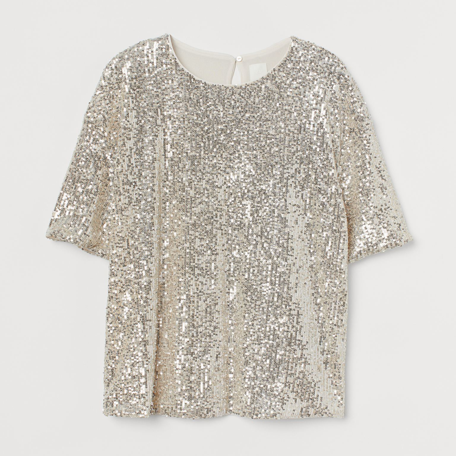 

Топ H&M 9085632dm L Светло-бежевый с серебристым