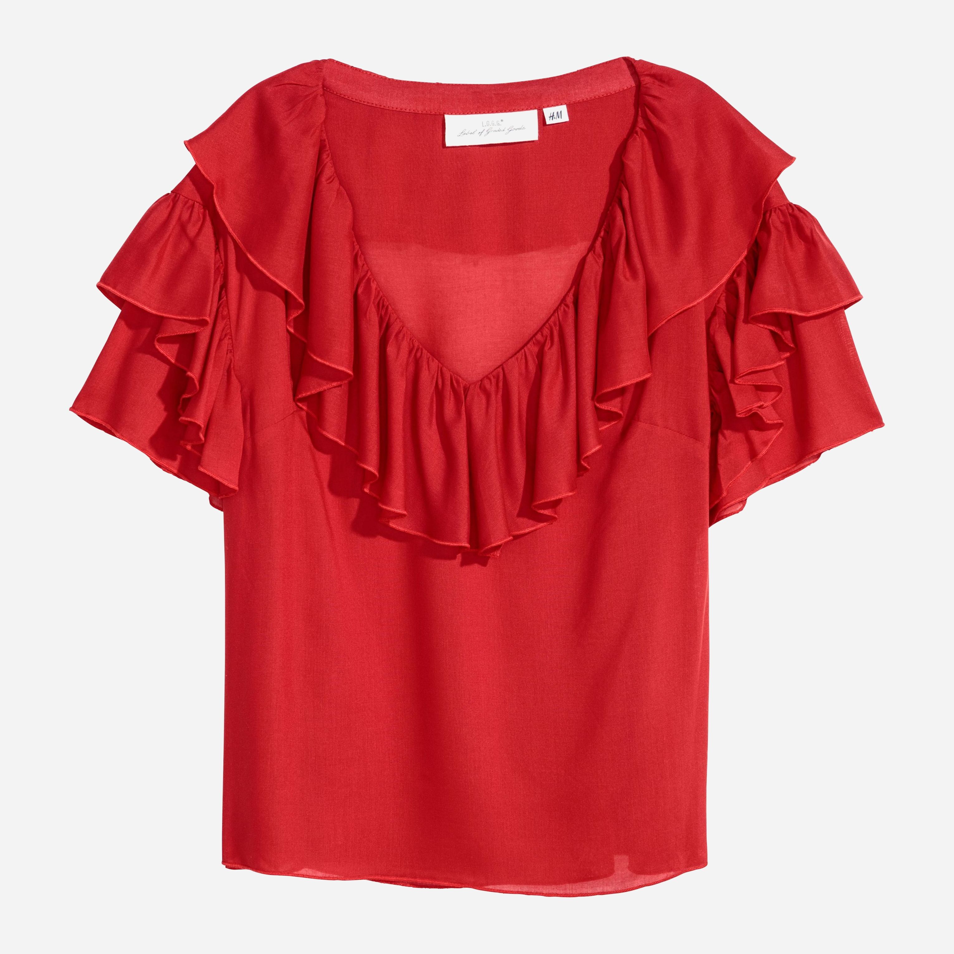 

Блузка H&M 5852076-ACVF 42 Красная
