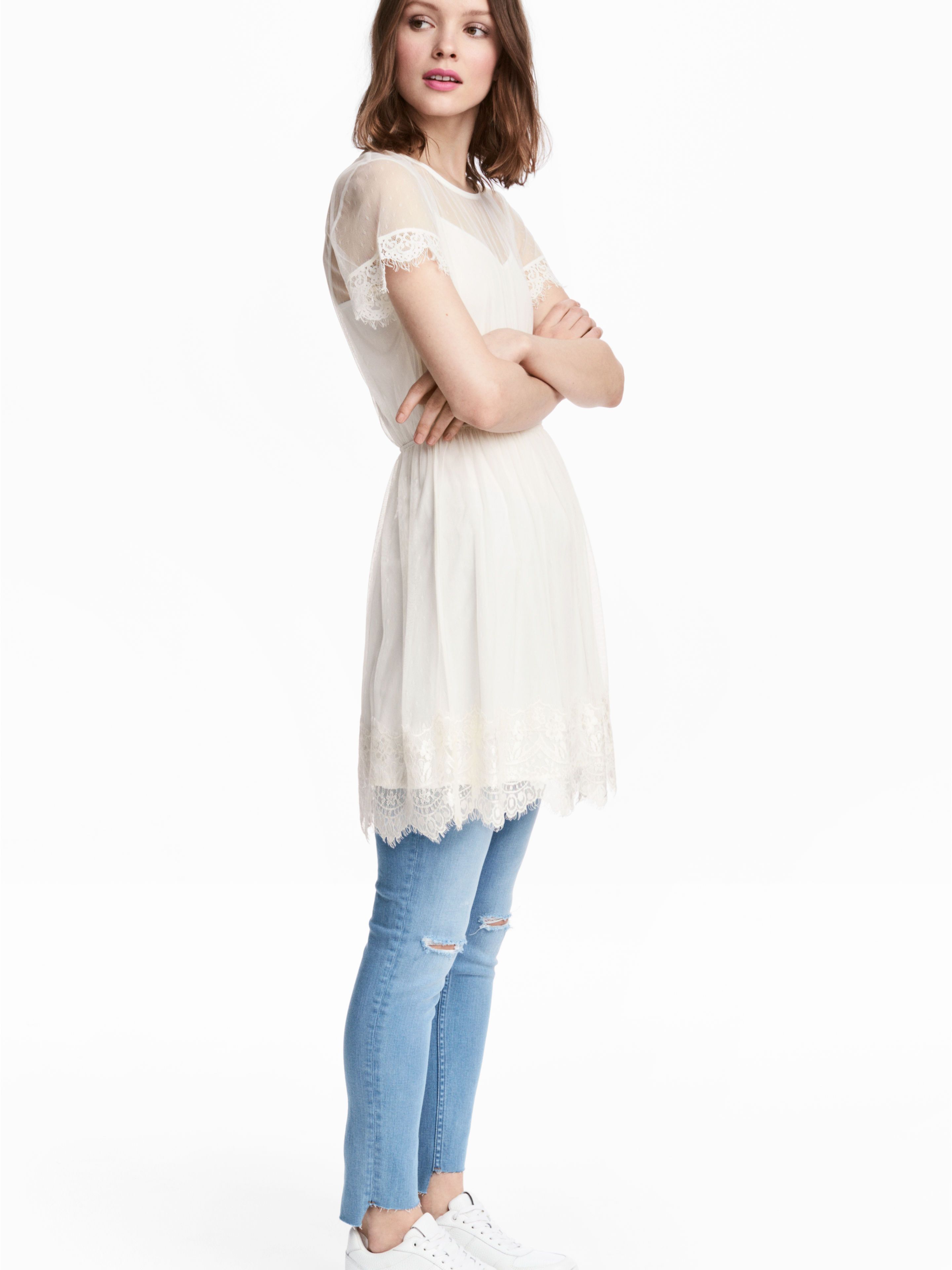 

Платье H&M 4852095-ABAK 36 Молочное