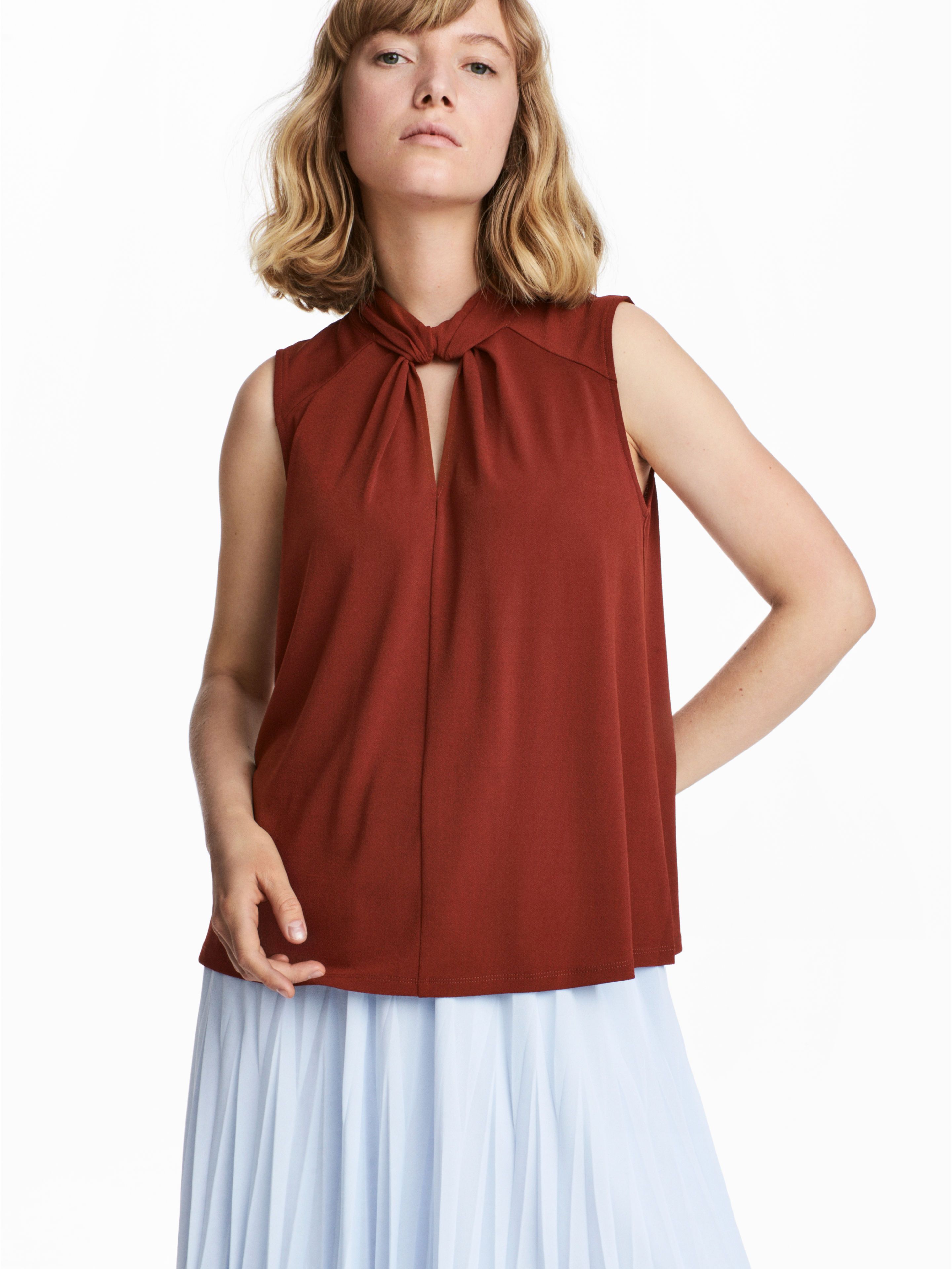 

Блузка H&M 5231606-ACVB S Кирпичная