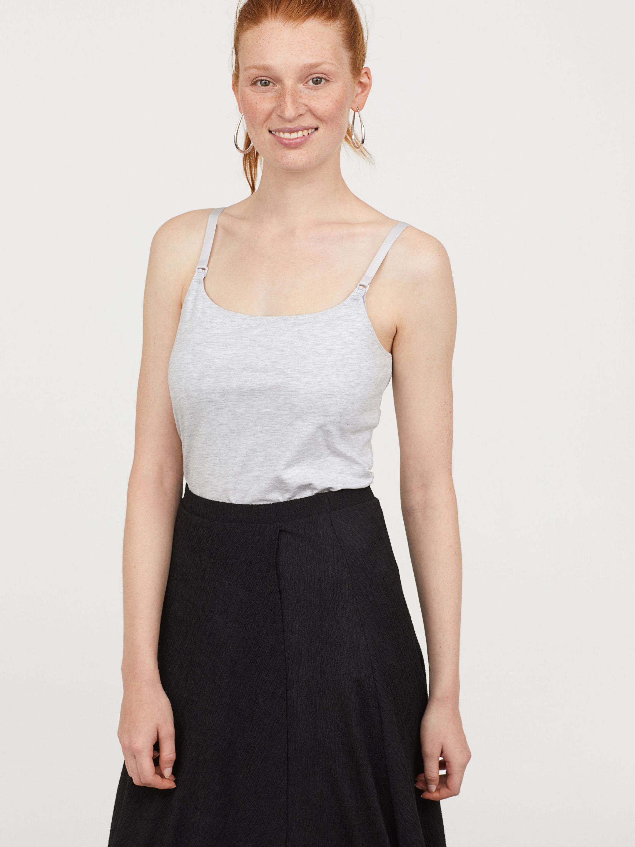 

Майка H&M 5341646-ACWW M Светло-серая