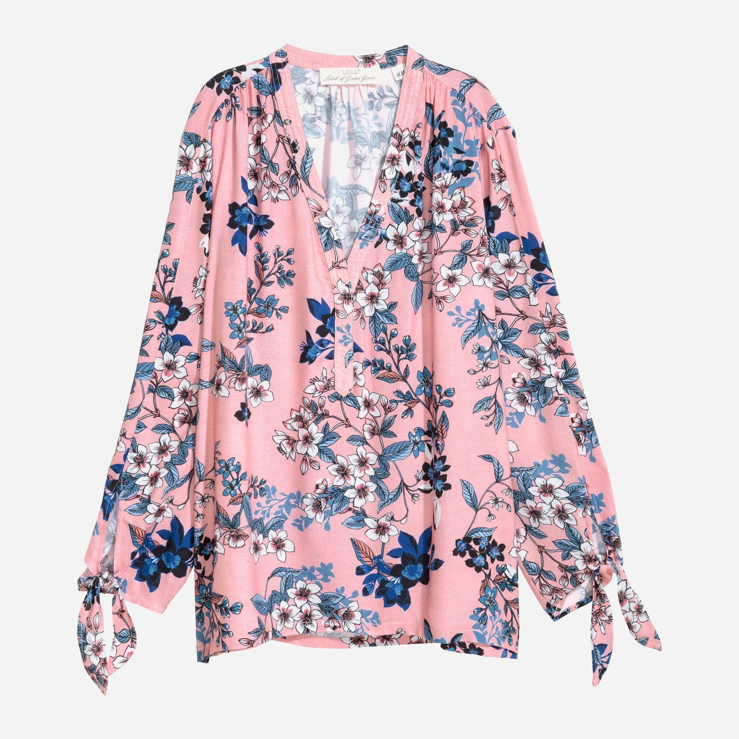 

Блузка H&M 5704506-ABCD 46 Розовая с разноцветным