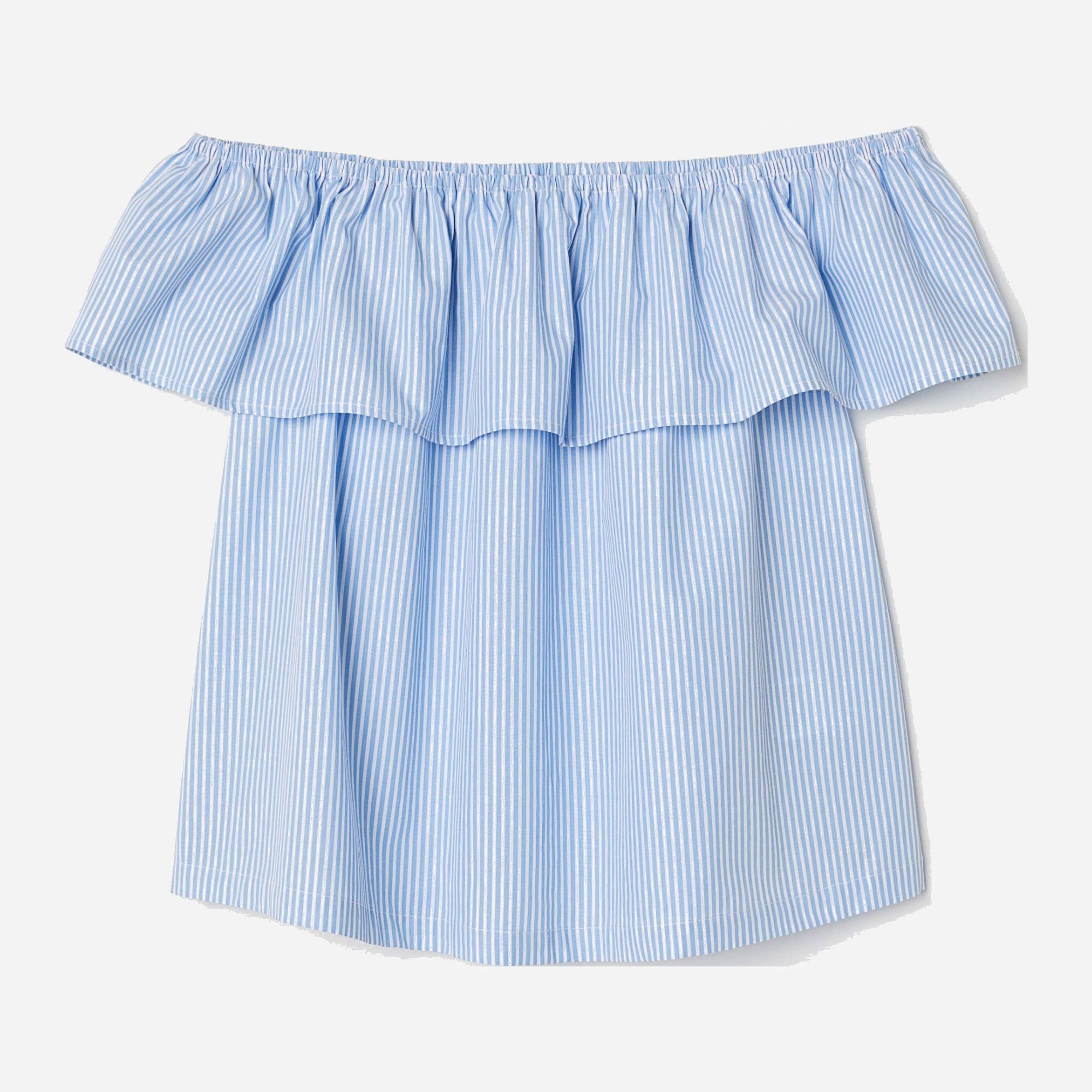 

Топ H&M 6178347-ADHF 48 Голубой с белым