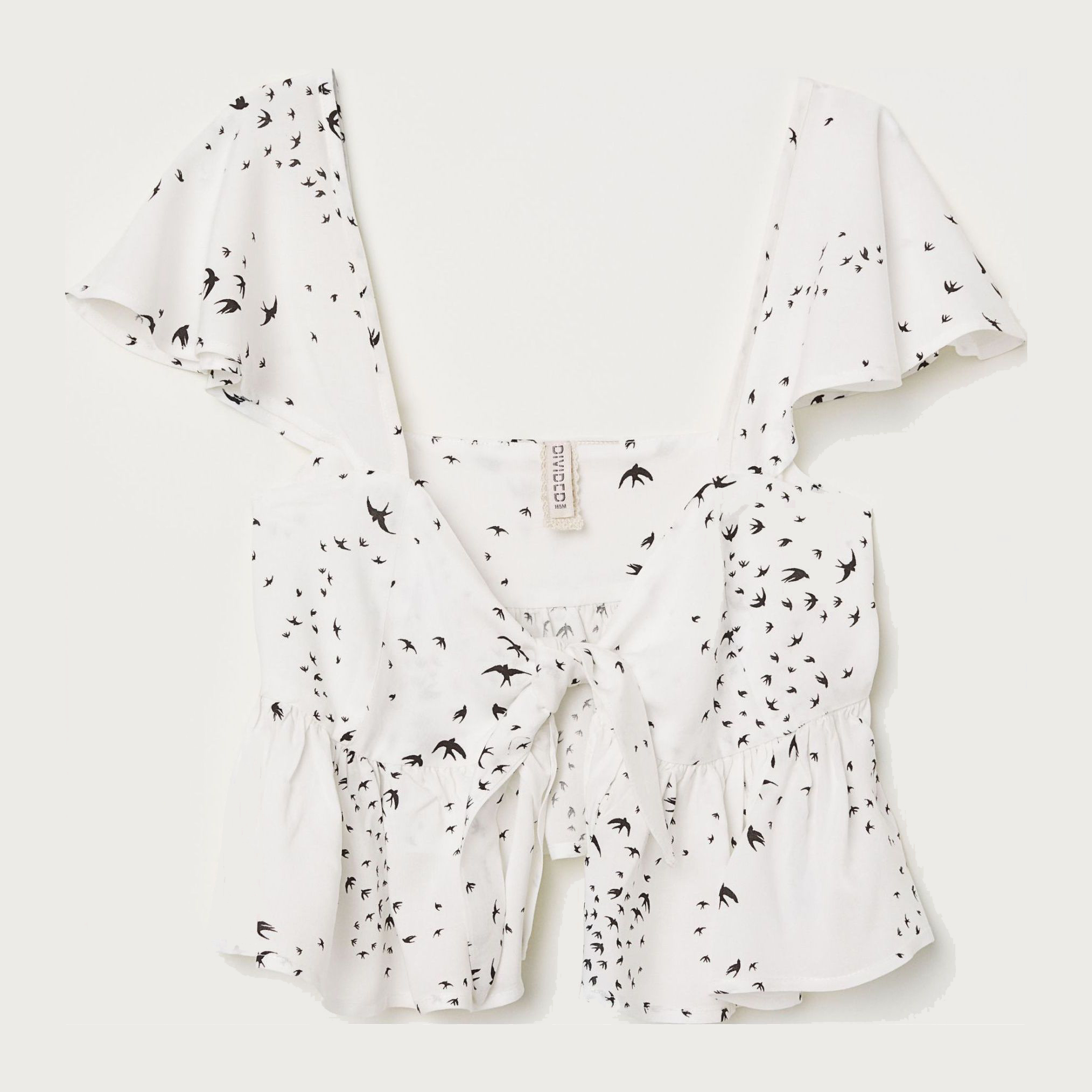 

Топ H&M 6120327-AAOL 34 Белый с черным