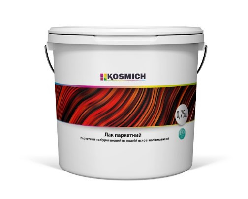

Лак паркетный полиуретановый на водной основе полуматовый KOSMICH (1 л)