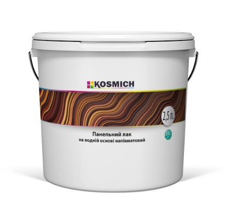 

Панельный лак на водной основе полуматовый KOSMICH (2,3 л)