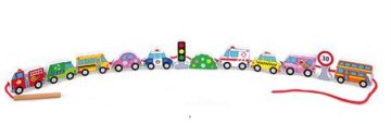 

Шнуровка "Автотранспорт", 12 деталей - Viga Toys (20-358597)