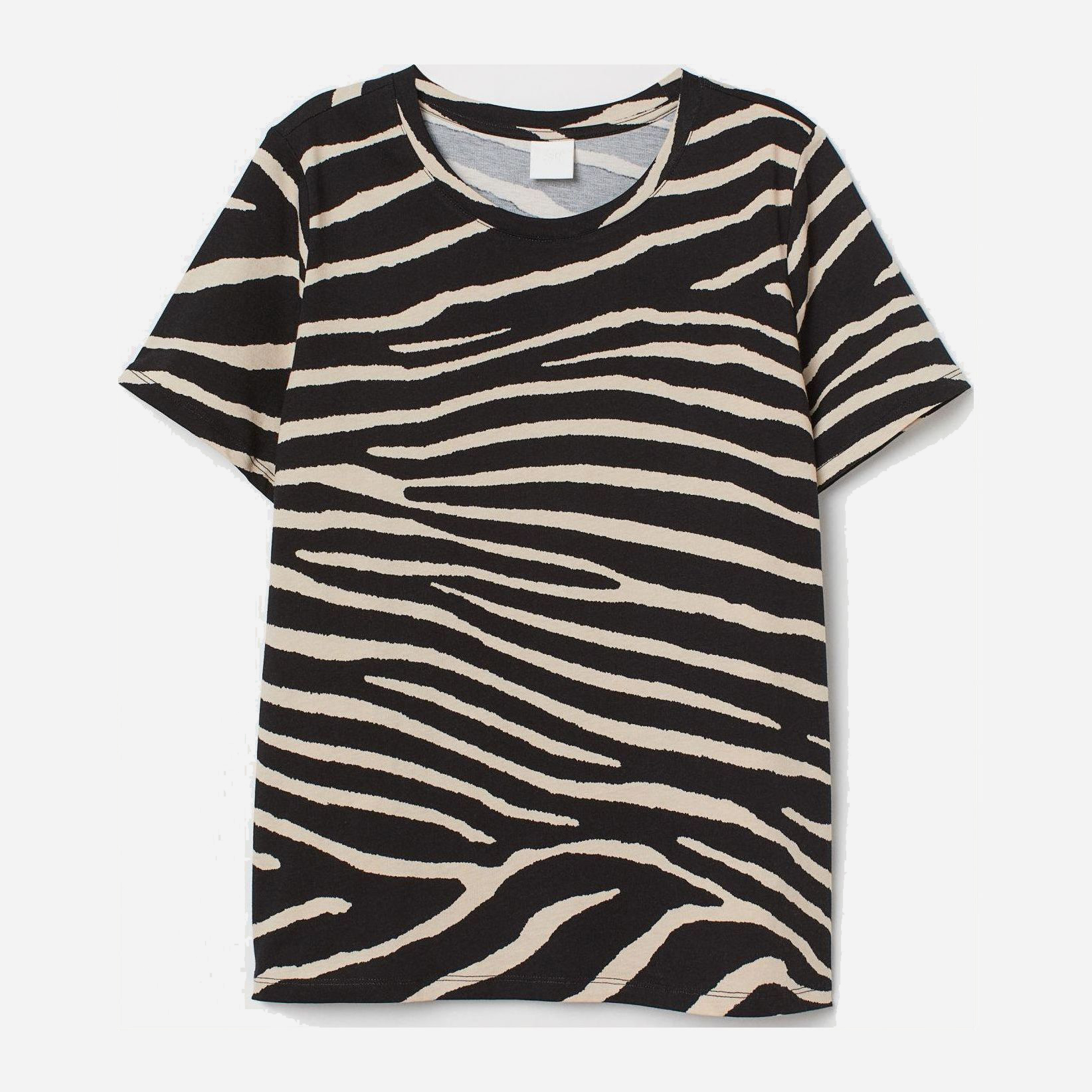 

Футболка H&M 6329829-AEIW M Бежевая с черным