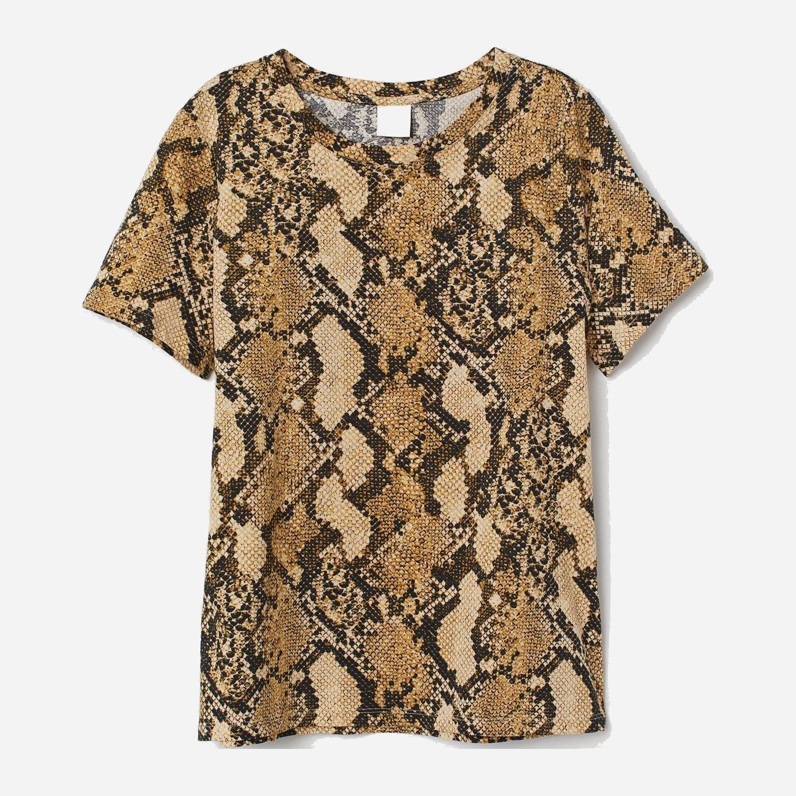 

Футболка H&M 6329829-ABFP S Бежевая с черным