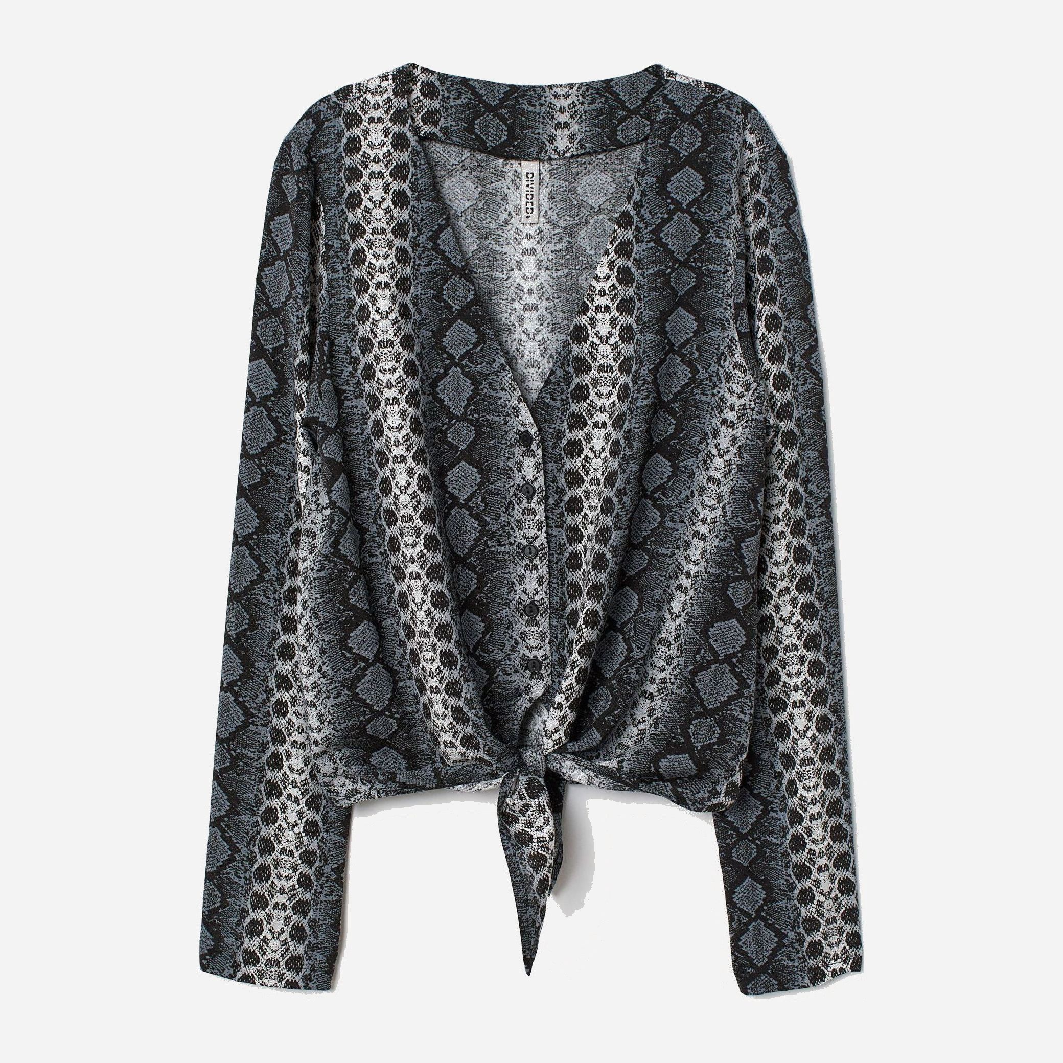 

Блузка H&M 6771729-AAJI 42 Черная с белым