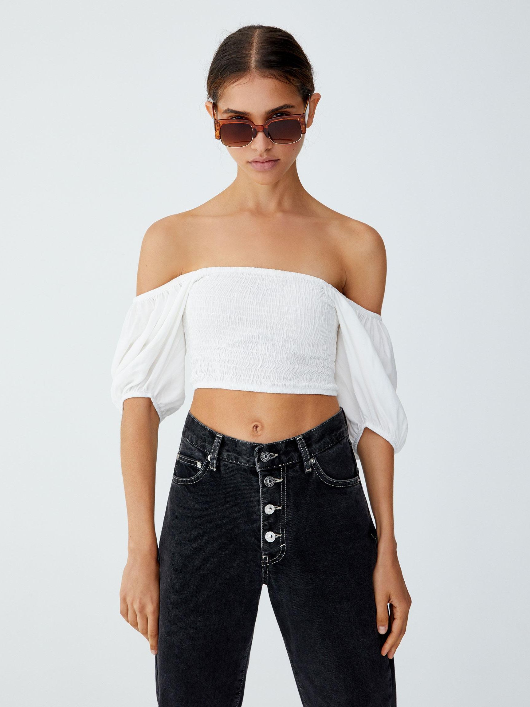 

Топ Pull & Bear 9471/387/805-ACTS L Белый