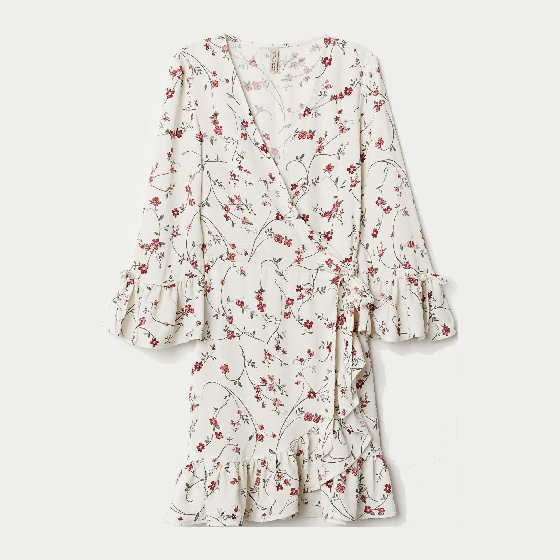 

Платье H&M 6595500-ABSO 38 Молочное с разноцветным