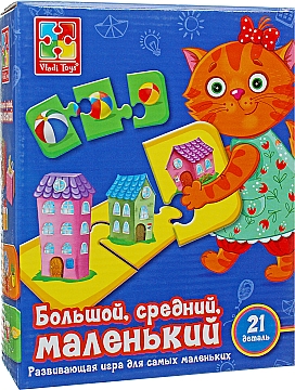 

Игра развивающая "Большой, средний, маленький" (рус.) - Vladi Toys (20-976076)