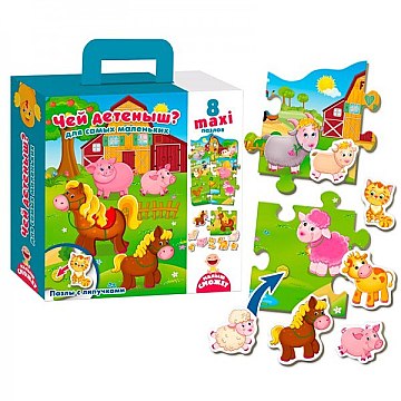 

Пазлы с липучками "Чей детеныш", рус. - Vladi Toys (20-672930)