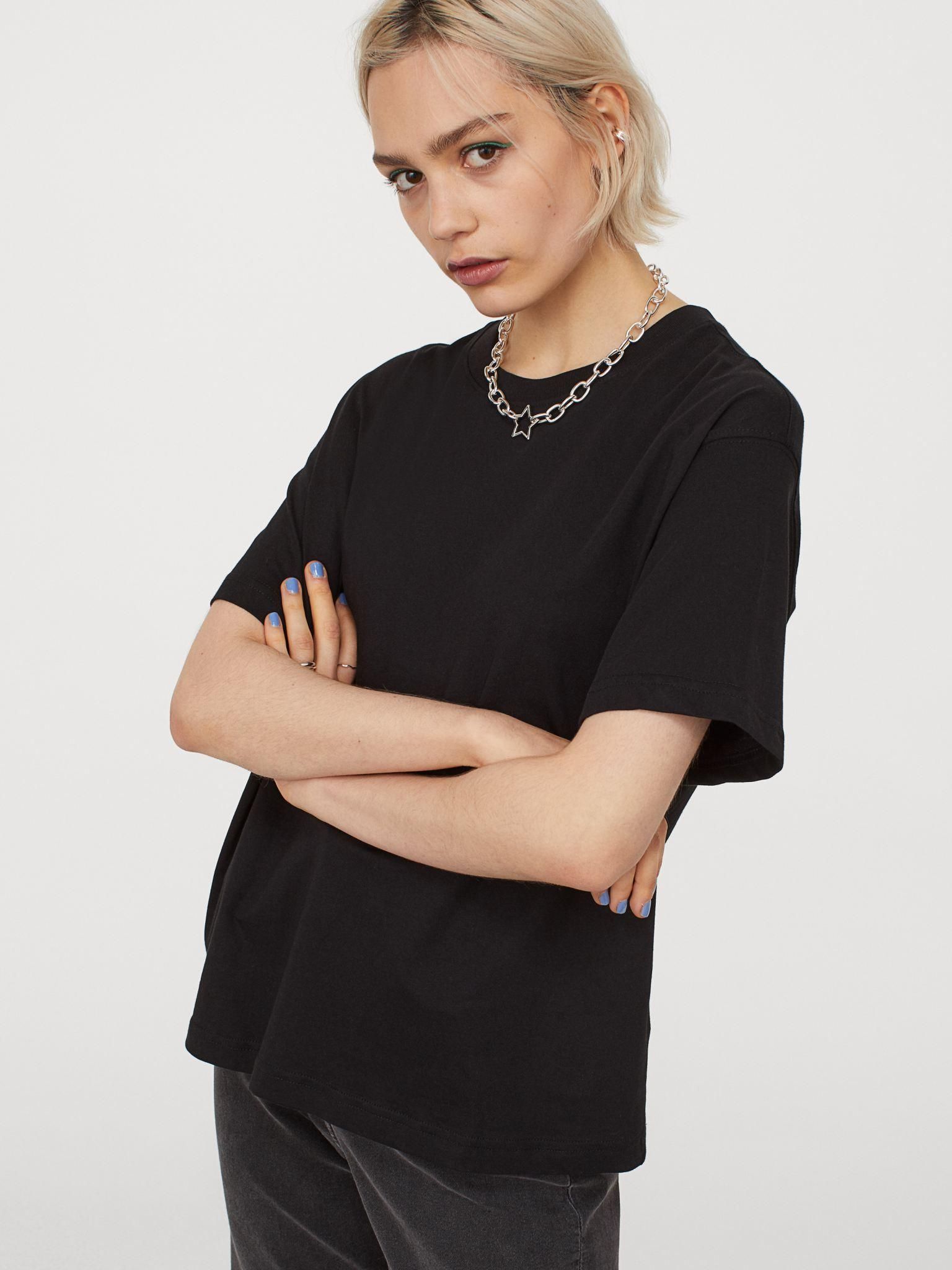 

Футболка H&M 8063881-AAAD L Черная