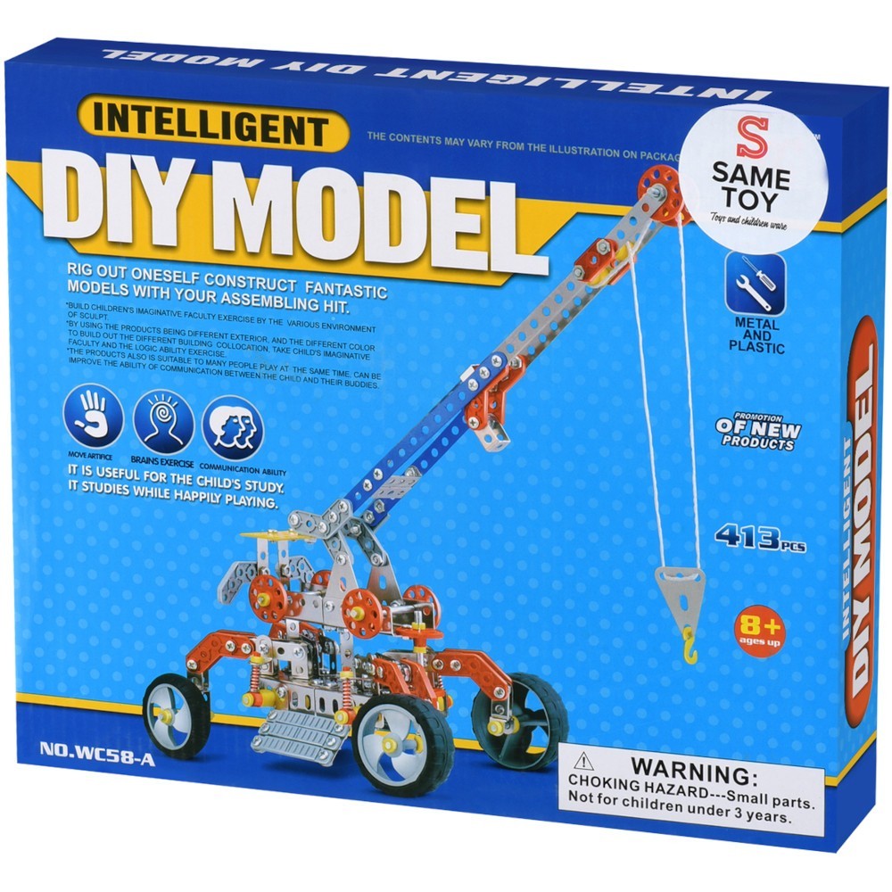 

Конструктор металлический WC Toys Intelligent Diy Model Подъемный кран 413 дет (WC58-A)