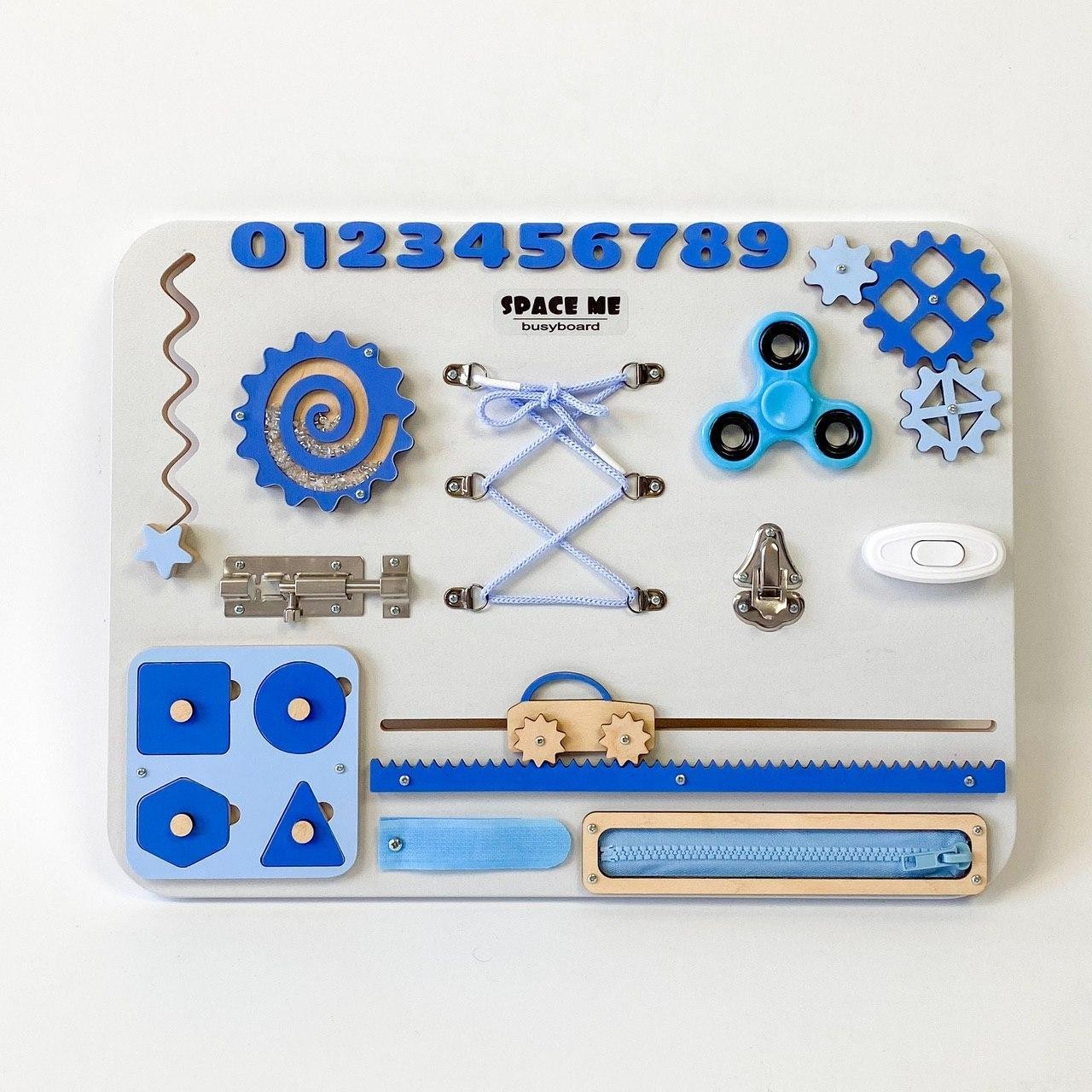 

Бизиборд Space Me "Машина" 30 х 40 см 13 функциональных элементов (006-1)