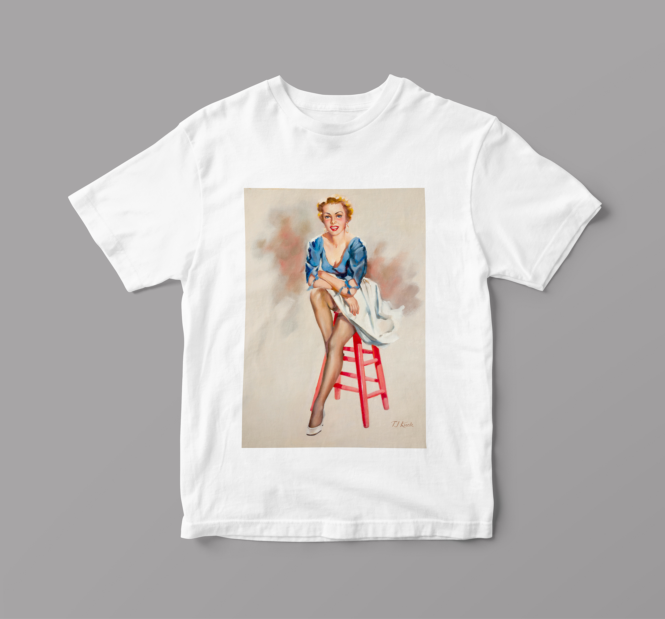 

Футболка Artel FWomen «Девушка на стремянке. T.J. Kuck» L