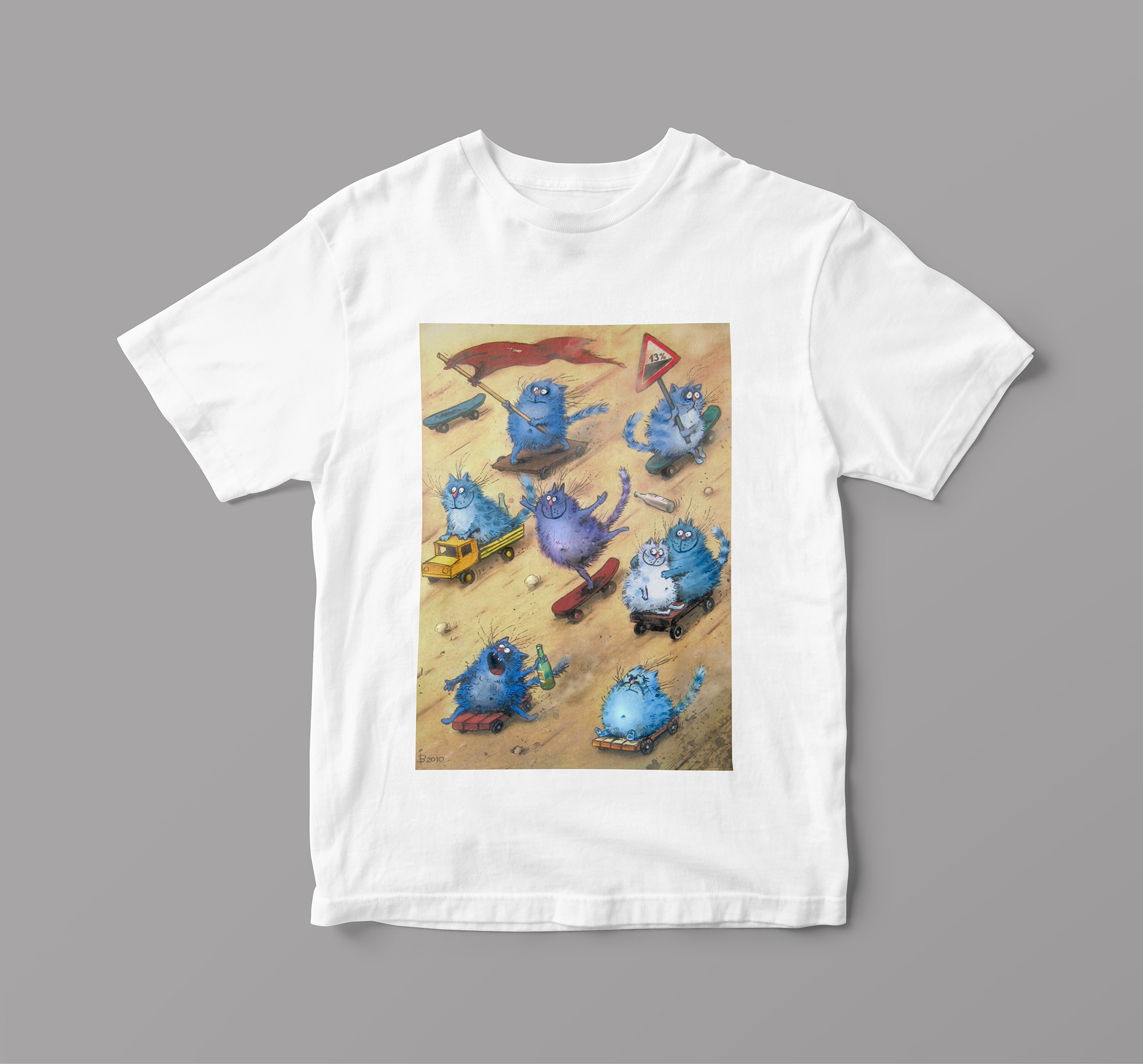 

Футболка Artel FWomen «Коты на скейтах» XL