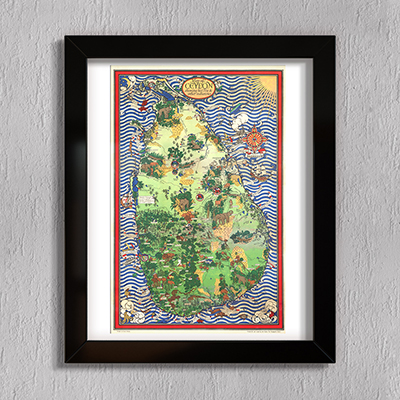 

Принт на стекле Artel «Карта Цейлона с указанием ее чайной и других отраслей» 61 x 46см