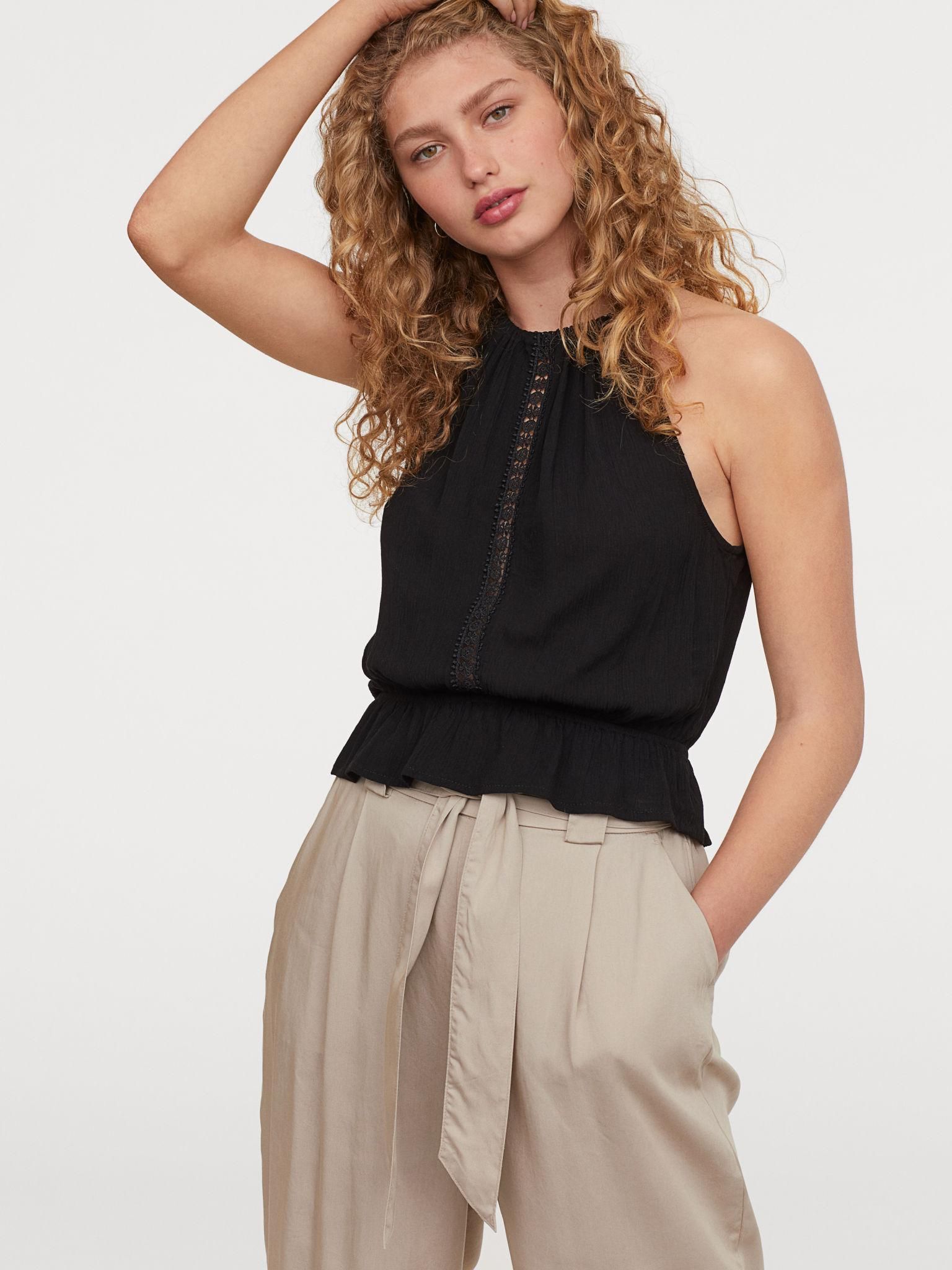 

Топ H&M 7231739-AAAD 46 Черный