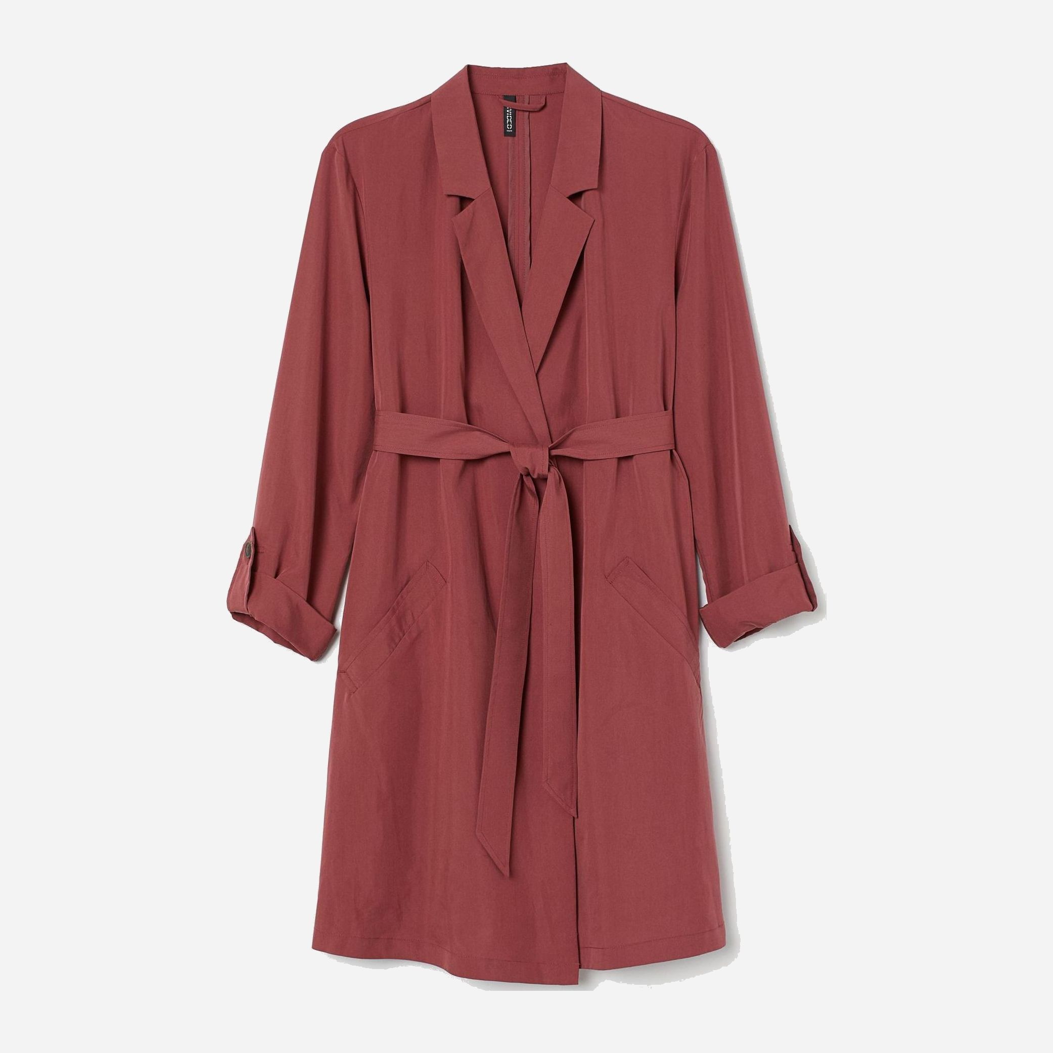 

Тренч H&M 1106-8488852 3XL Темно-розовый