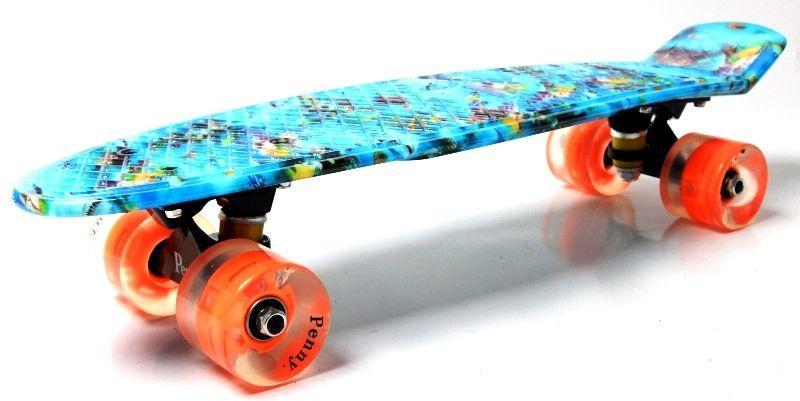 

Penny Board "Nemo" светящиеся колеса яркий, стильный пениборд с подсветкой