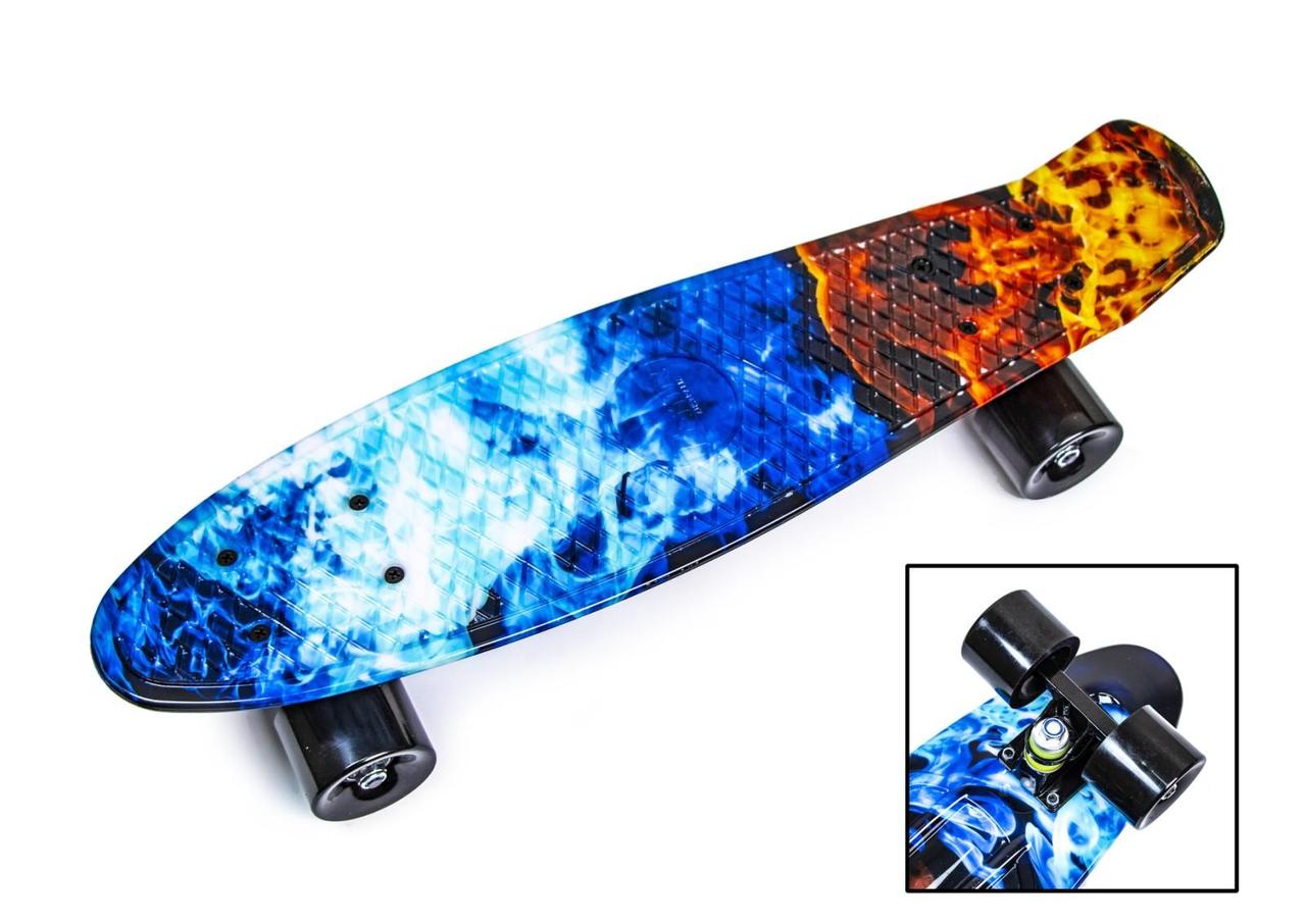 

Penny Board "Огонь и Лед" оригинальный пени борд с антискользящим эффектом