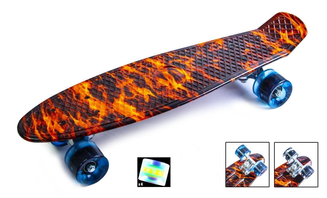 

Penny Board "Fire" светящиеся колеса пени борд с подсветкой пени борд ультралёгкий