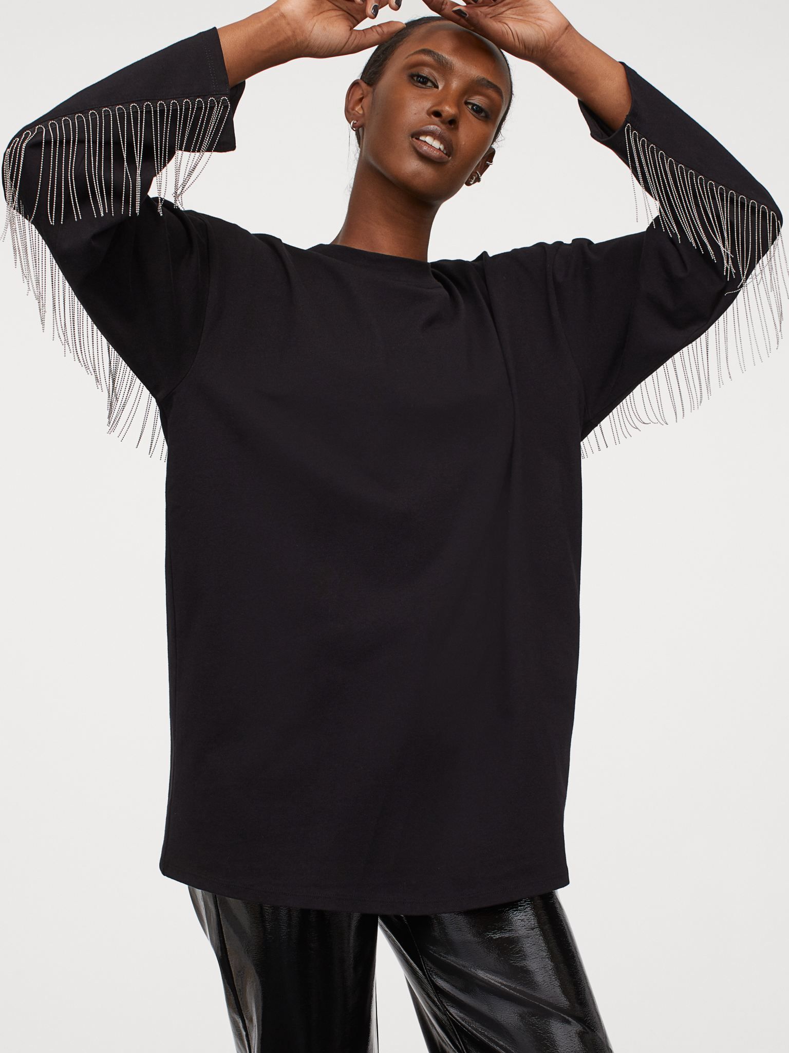 

Лонгслив H&M 1703-9461052 L Черный