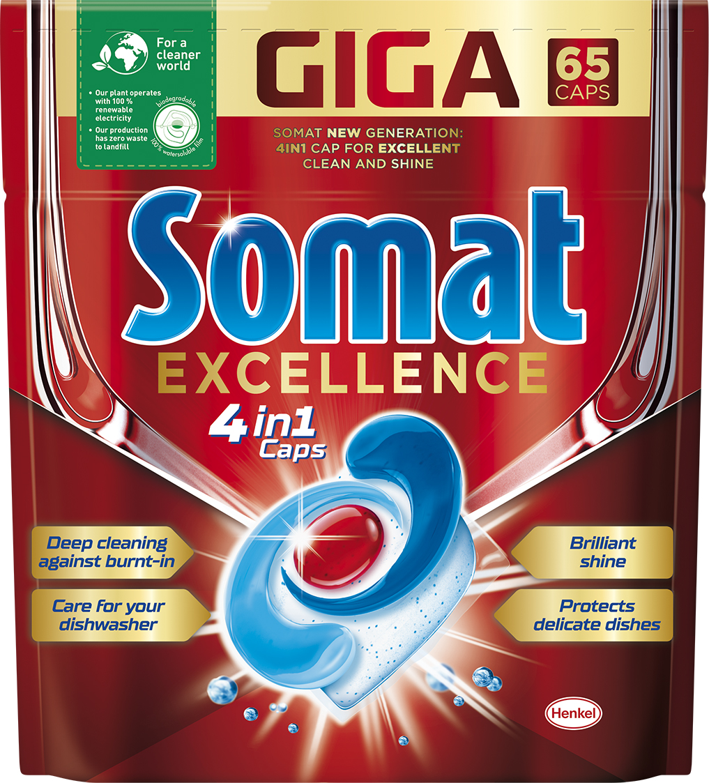 Акция на Таблетки для посудомоечной машины Somat Экселенс 65 таблеток (9000101514094) от Rozetka UA