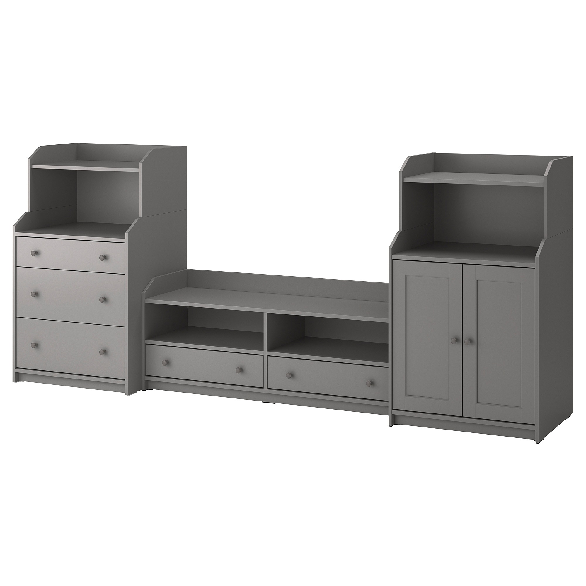 

Комбинация ТВ / книжного шкафа IKEA ХАУГА серый 193.884.35